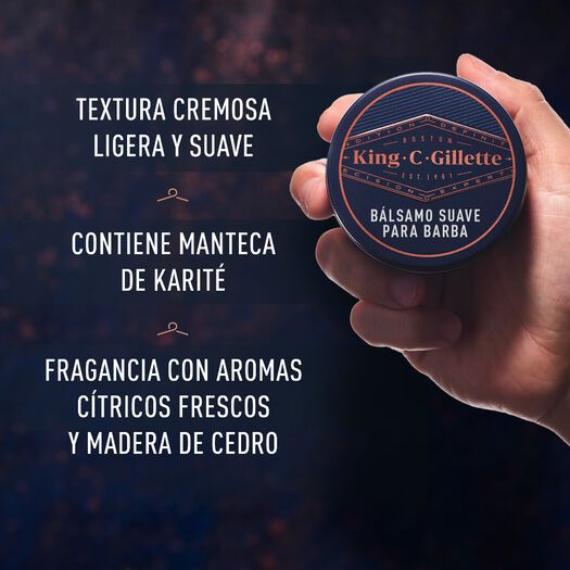 Bálsamo para Barba King C. Gillette Cuidado de Barba para Hombre 75ml, , large image number 2