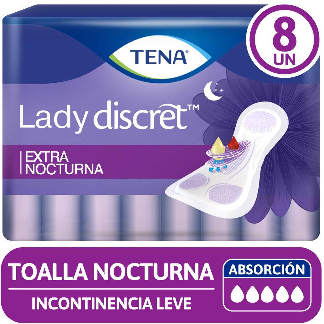 Toalla Incontinencia Lady Nocturna 8Un, , large image number 0