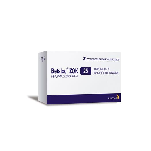 Betaloc Zok 25 mg x 30 Comprimidos De Liberación Prolongada, , large image number 0