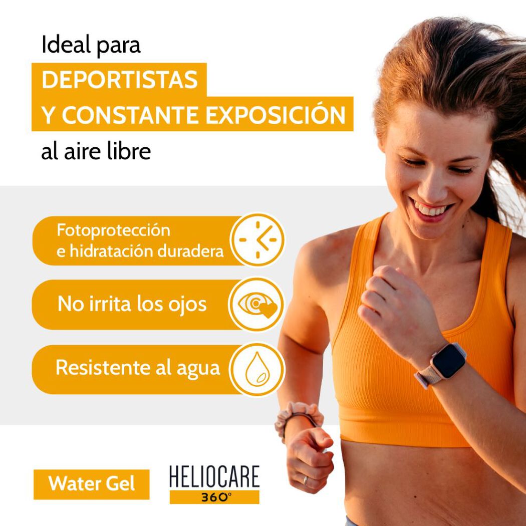Protector Solar Heliocare 360 Water Gel 50+ 50 mL, , large image number 3