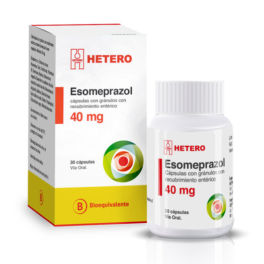Esomeprazol 40 mg x 30 Cápsulas con Gránulos con Recubrimiento Entérico HETERO, , large image number 0