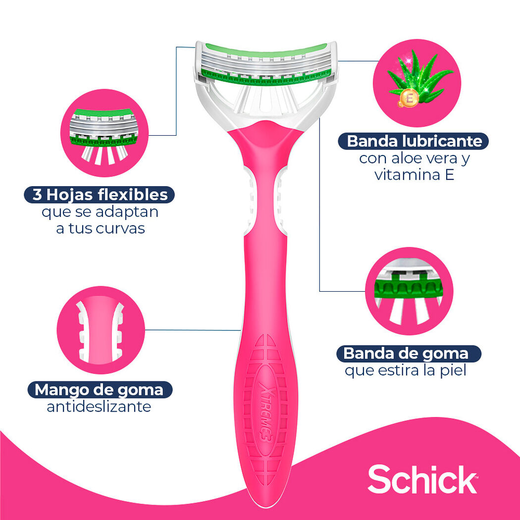M&aacute;quina de Afeitar Schick Xtreme3 Woman Sensitive 2 un, , large image number 1