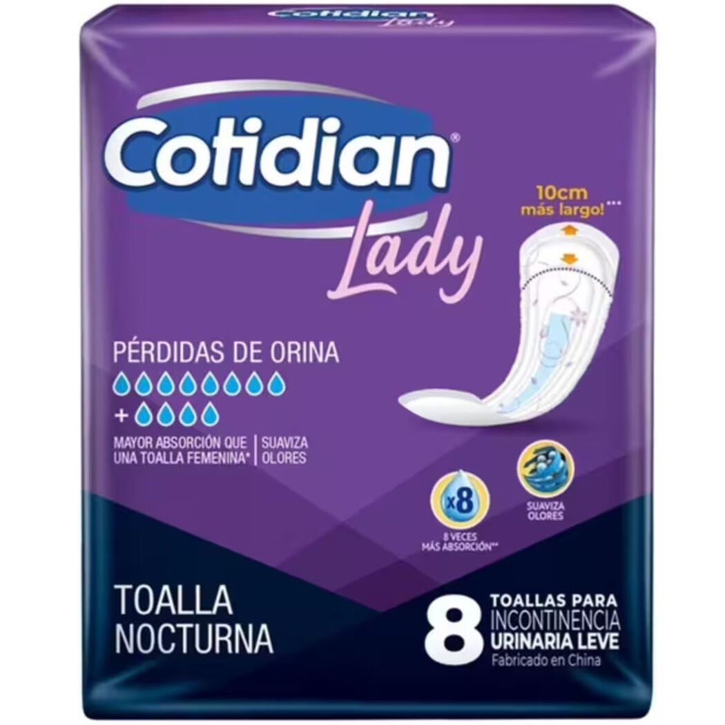 Toalla Nocturna Cotidian Lady x8 unidades, , large image number 1