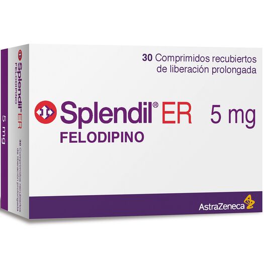 Splendil ER 5 mg x 30 Comprimidos Recubiertos de Liberacion Prolongada, , large image number 0