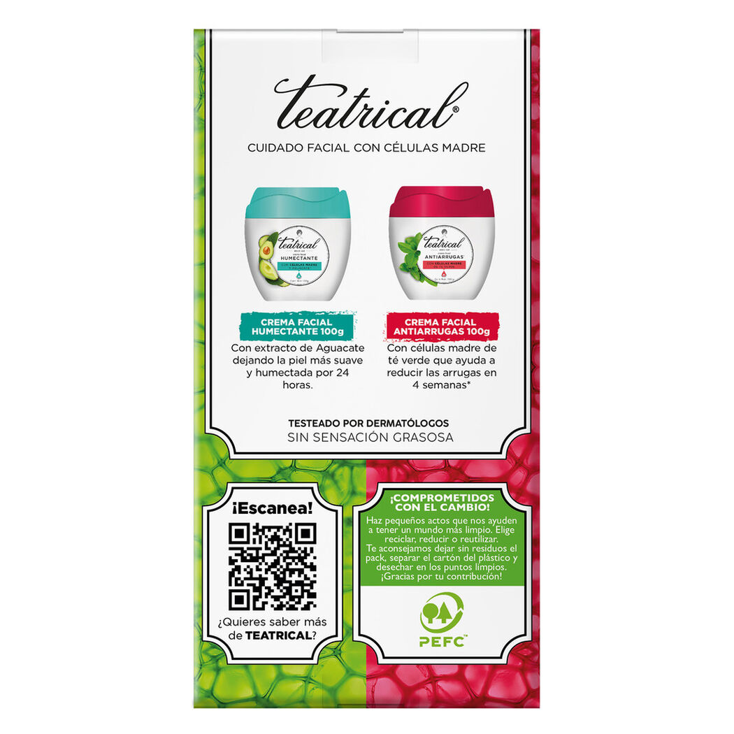 Pack Teatrical Crema Humectante 200Gr + Crema Antiarrugas 100Gr, , large image number 3