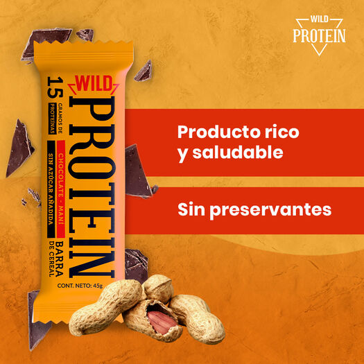 Wild Protein Chocolate+Mani 45g, , large image number 2