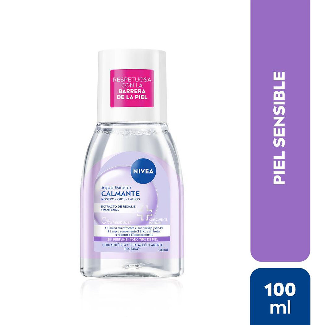Agua Micelar Nivea Suavizante Piel Sensible 100 mL, , large image number 0