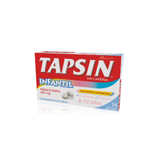 Tapsin 160 mg x 16 Comprimidos Masticables, , large image number 0
