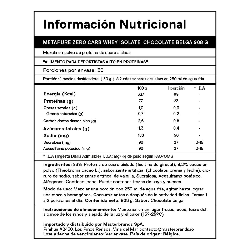 Proteína QNT Metapure Isowhey Zero Chocolate 908 g, , large image number 4