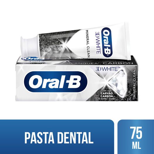 Oral B Pasta Dental 3D White Mineral Clean x 75 mL, , large image number 0