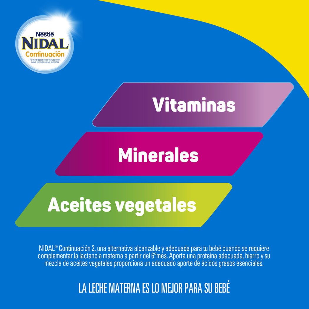 F&oacute;rmula L&aacute;ctea Nidal Continuaci&oacute;n 800 g, , large image number 1