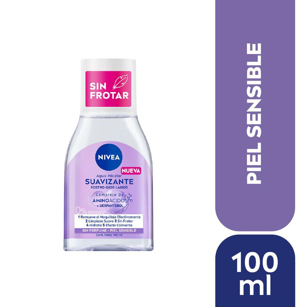 Agua Micelar Nivea Suavizante Piel Sensible 100 mL, , large image number 0