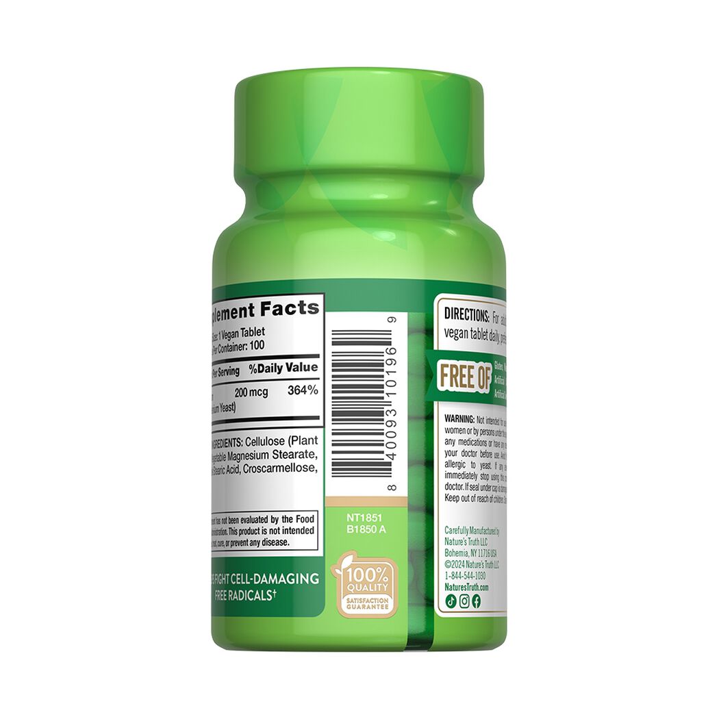 Selenio Nature's Truth 200Mcg 100 un, , large image number 4