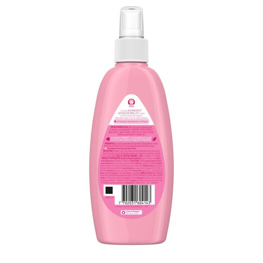 Spray Johnsons Desenredante Baby Gotas de Brillo 200 mL, , large image number 3