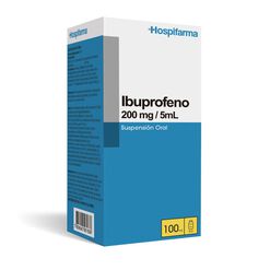 Ibuprofeno 200 mg/5 mL x 100 mL Suspensión Oral HOSPIFARMA CHILE LTD