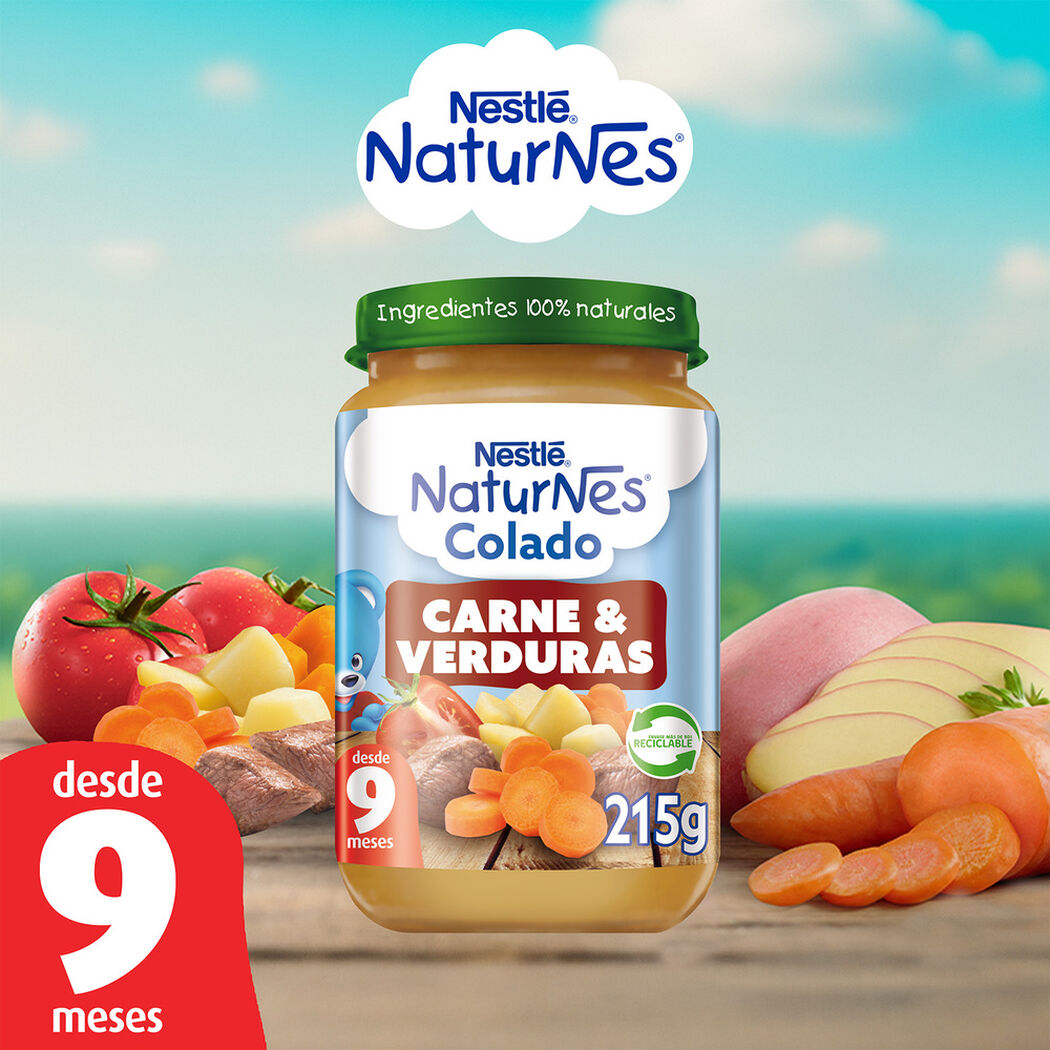 Colado Nestle Carne y Verduras 9+ Meses 215 g, , large image number 1