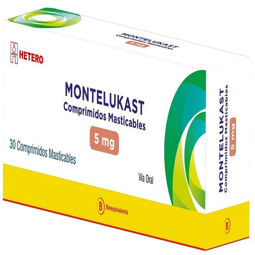 Montelukast 5 mg x 30 Comprimidos Masticables SEVEN PHARMA CHILE SPA, , large image number 0