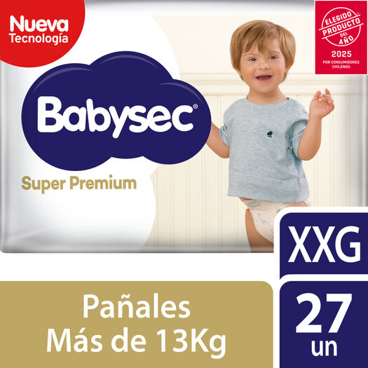Pañales Babysec Super Premium XXG 27 un, , large image number 0