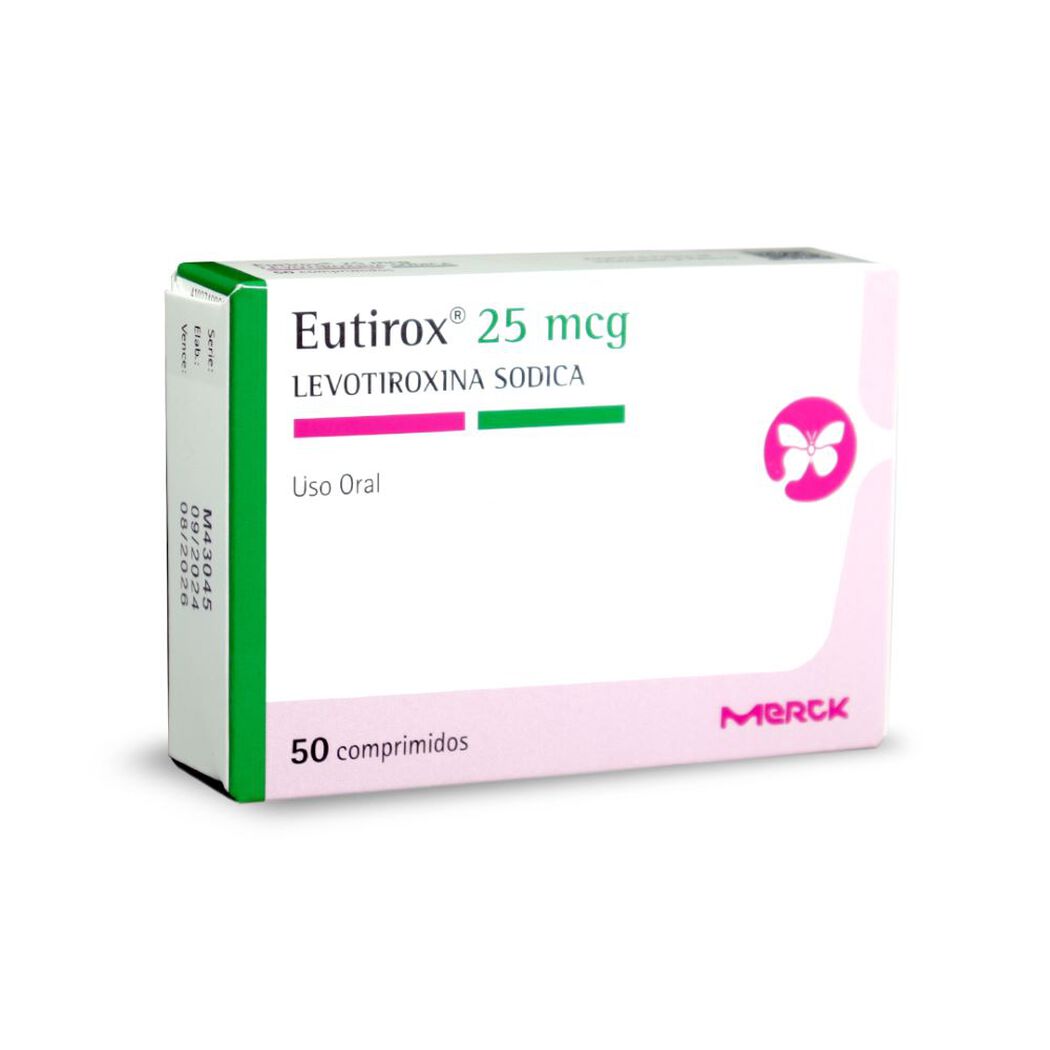 Eutirox 25 mcg 50 Comprimidos, , large image number 0
