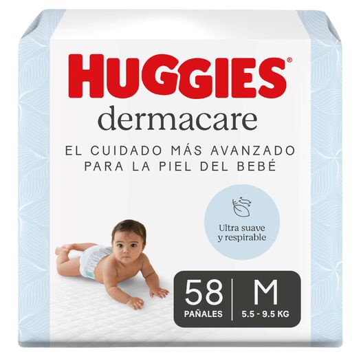 Pañales Huggies Dermacare M 58 un, , large image number 0