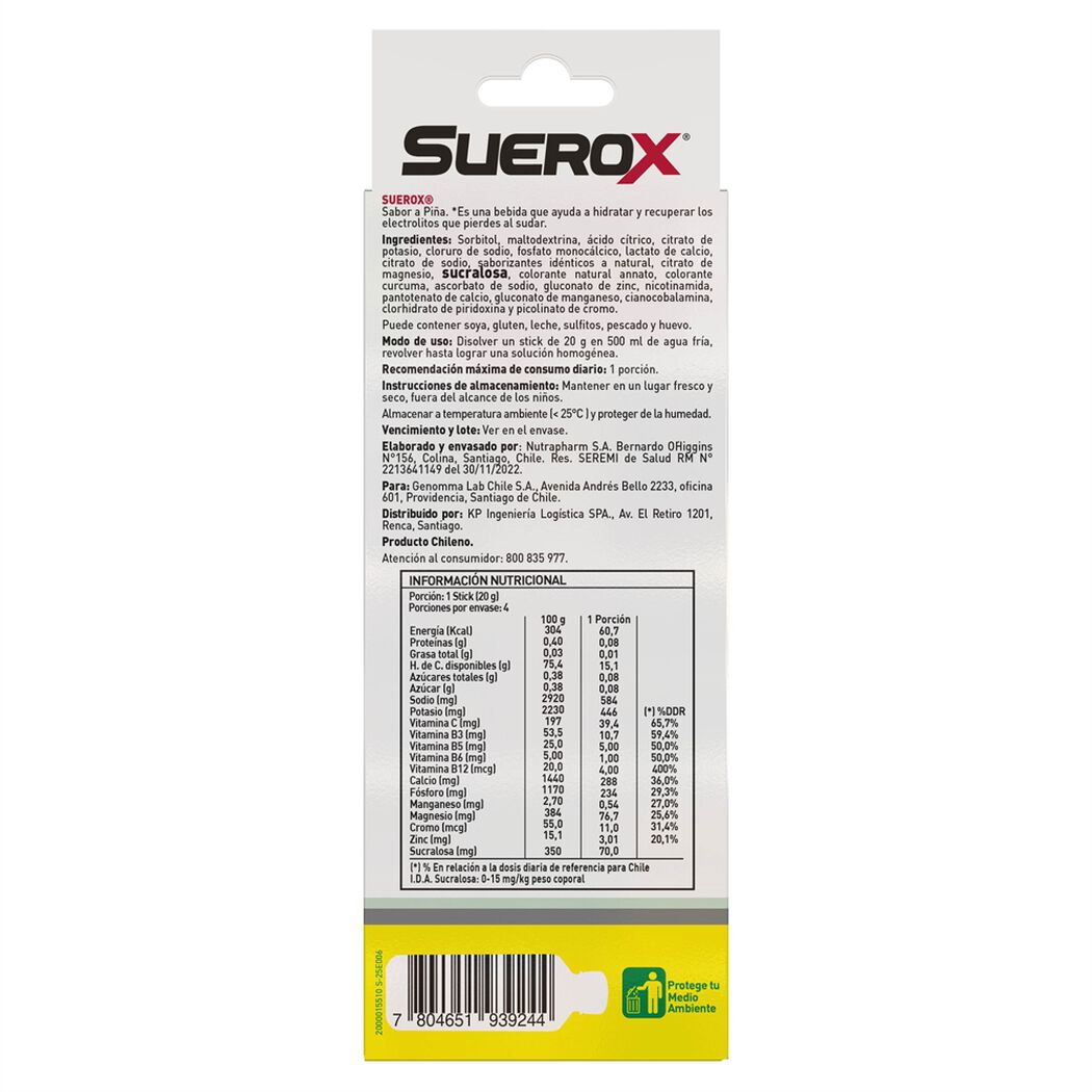 Sticks Sabor Pi&ntilde;a Sin Az&uacute;car (4 sticks), , large image number 1