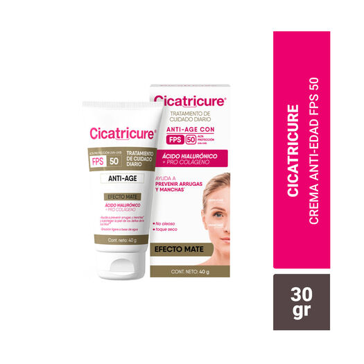 Cicatricure Crema Anti-Age FPS 50 Efecto Mate 40 G, , large image number 0