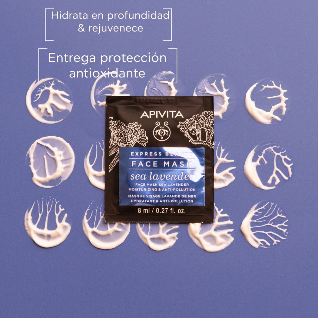 Mascarilla Hidratante con Siempreviva Azul de rostro 2x8ml Apivita, , large image number 2