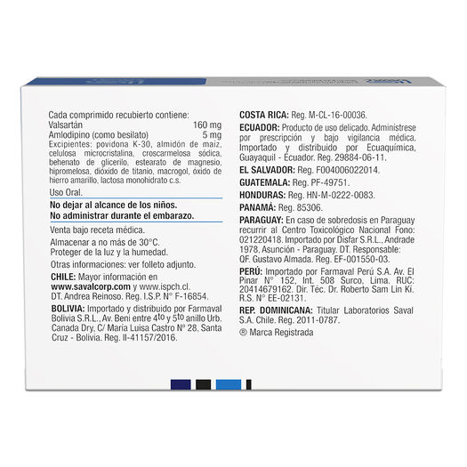 Valaxam 160 mg/5 mg x 30 Comprimidos Recubiertos, , large image number 1