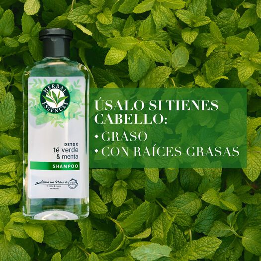 Shampoo Herbal Essences Detox Té verde & menta 400 ml, , large image number 2
