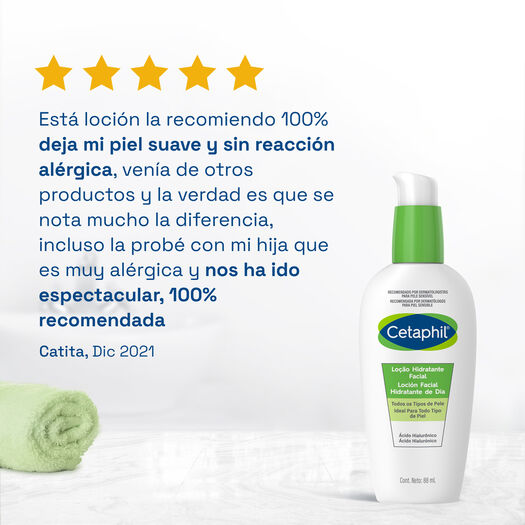 Loción hidratante facial con acido hialuronico de dia cetaphil 88ml, , large image number 2