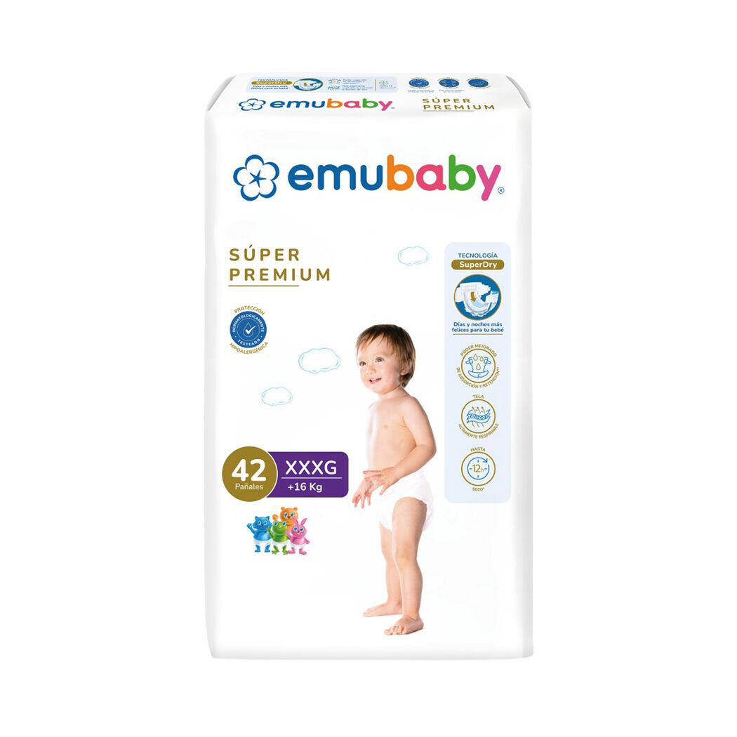 Emubaby Pa&ntilde;ales S&uacute;per Premium Talla XXXG 42 Unidades, , large image number 1