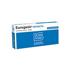 Eurogesic Infantil 50 mg x 6 Supositorios