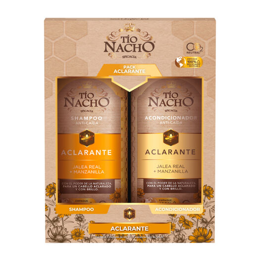 Pack Tío Nacho Aclarante 1 Shampoo + 1 Acondicionador C/U 415 Ml, , large image number 1