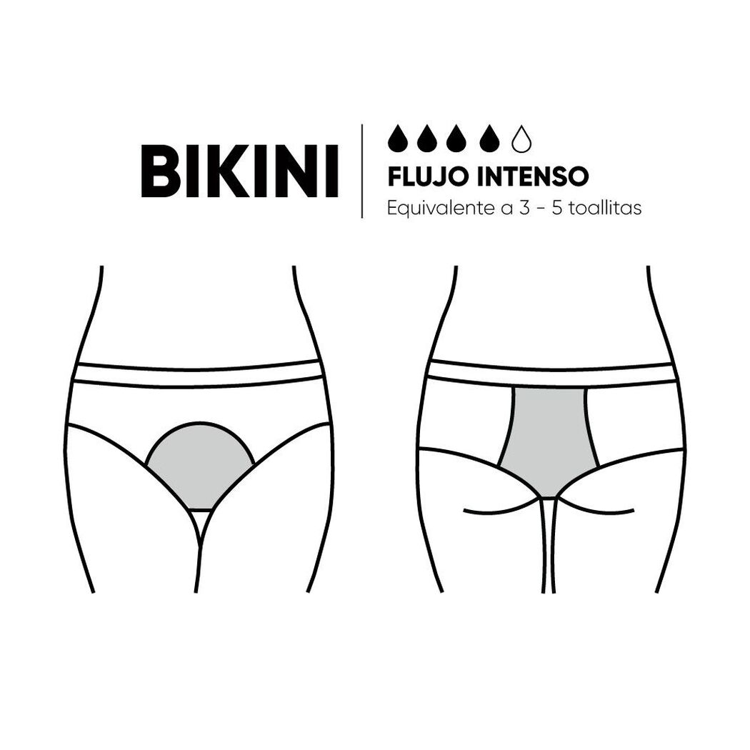 Calzón Menstrual Bloodygreen Bikini Flujo Moderaro Xxl, , large image number 3