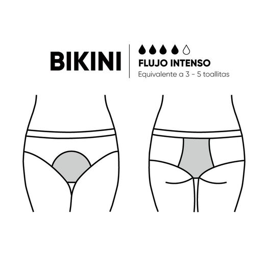 Calzón Menstrual Bloodygreen Bikini Flujo Moderaro Xxl, , large image number 3