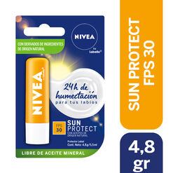 BÁLSAMO LABIAL NIVEA SUN PROTECT FPS 30 4,8GR