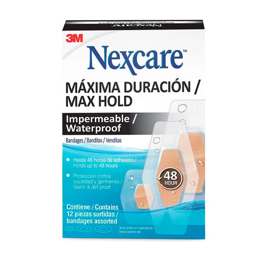 Parches Impermeables Nexcare Máxima Duración Tamaños Surtidos 12un, , large image number 0