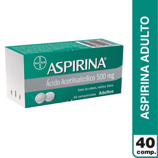 Aspirina 500 mg Adulto x 40 Comprimidos, , large image number 1