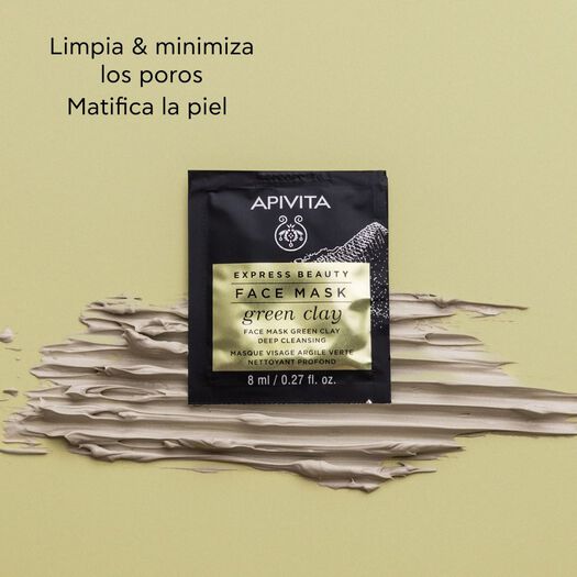 Mascarilla Limpieza con Arcilla Verde de rostro 2x8ml Apivita, , large image number 2