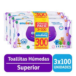 Emubaby Toalla humeda tripack 3x100