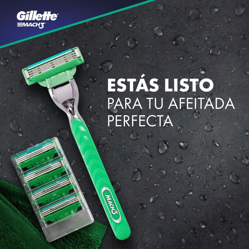 Máquina de Afeitar Gillette Mach 3 Sensitive + 2 Repuestos 1 un, , large image number 3