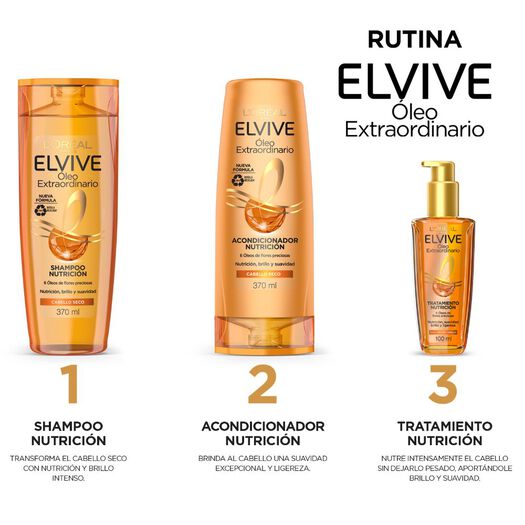 CHAMPU ACEITE EXTRA ELVIVE 370 ML.