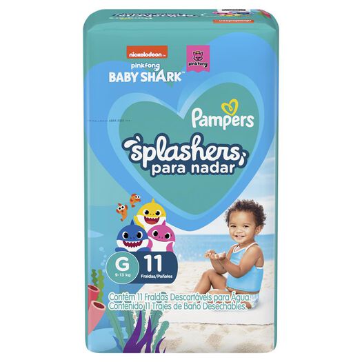 Pañales Pampers Splashers M/G 11 un, , large image number 0