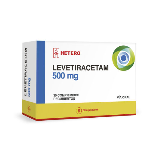 Levetiracetam 500 mg x 30 Comprimidos Recubiertos SEVEN PHARMA CHILE SPA, , large image number 0