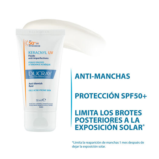 Ducray Keracnyl Uv Fluido Anti-Imperfecciones Spf50+ 50Ml, , large image number 1