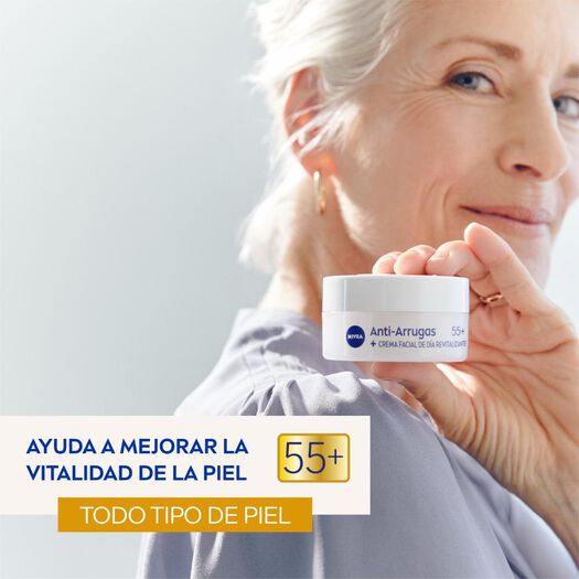CREMA FACIAL ANTIARRUGAS 55+ REVITALIZANTE NIVEA 50 ML, , large image number 3