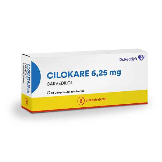Cilokare 6.25 mg x 30 Comprimidos Recubiertos, , large image number 0