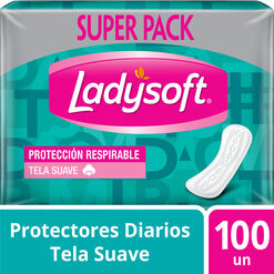 Protector Diario Ladysoft Protección Respirable Tela Suave 100 un
