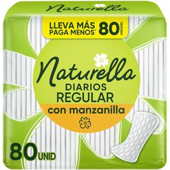 Protectores Diarios Naturella Regular Con Manzanilla 80u