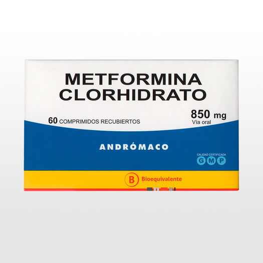 Metformina 850 mg x 60 Comprimidos Recubiertos ANDROMACO S.A., , large image number 0